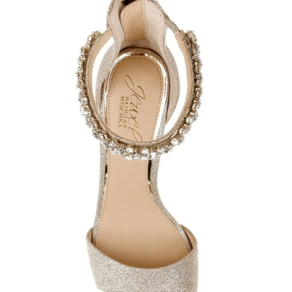 Jewel Badgley Mishka Louise Peep-Toe Block Heel SIZE 6 New
